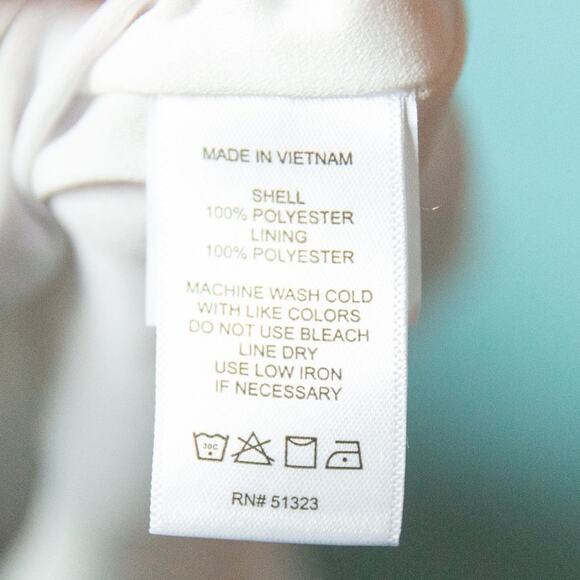 NEW Cece Purple One Shoulder Baja Palm Print Ruffle Neck Shift Dress Size Large - Picture 9 of 10